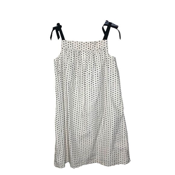 Hanna Andersson Polka Dot Black White Pillowcase Dress Size 130/ US 8 - Picture 1 of 6